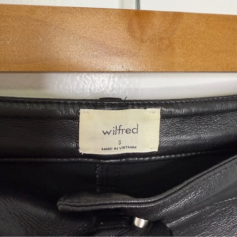 ARITZIA Wilfred Black Faux Leather Melina Pants